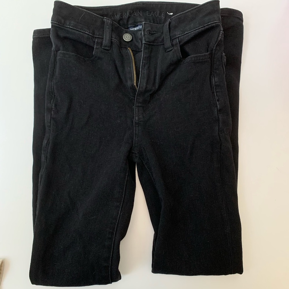 American Eagle High Rise Black Skinny Jeans